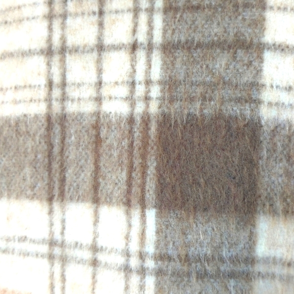 Mango Women's Beige Brown Checked Tailored Jacket - Picture 10 of 12